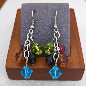 MULTI-COLOR CRYSTAL DANGLER EARRINGS